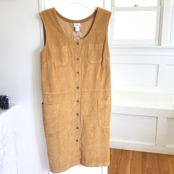 VERMONT COUNTRY STORE Corduroy Overall Jumper Dress Cotton Women’s Plus Size 2X - Picture 1 of 16